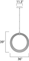 ET2 Concentric LED Single Pendant Model: E24049-BZ Line Drawing