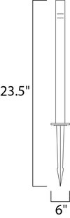ET2 Alumilux Pathway Outdoor Pathway Light Model: E41367-BZ Line Drawing