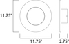 ET2 Alumilux Sconce Outdoor Wall Mount Model: E41382-BZ Line Drawing