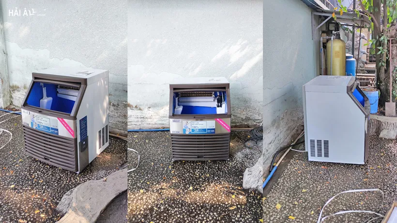 Máy Làm Đá Viên Hải Âu HA 100 máy làm đá viên hải âu HA 100 các góc nhìn