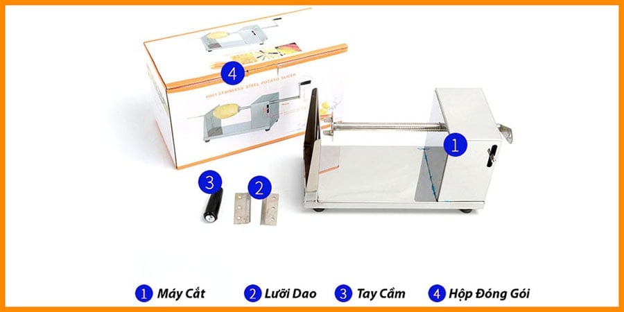 cấu tạo máy cắt khoai tây lốc xoáy
