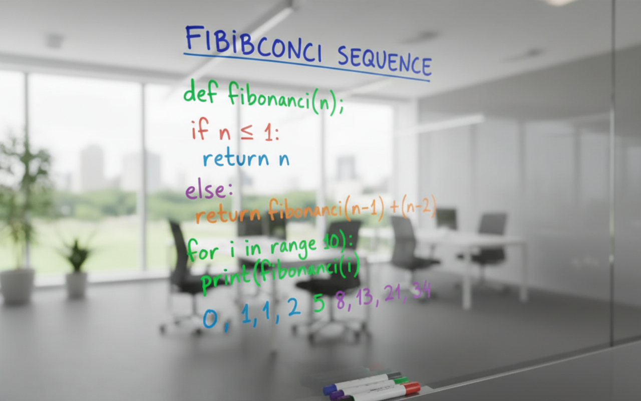 Fibonacci Code on Glass - An AI Creation on Prompt Mine