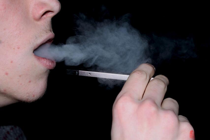Smoking a Juul