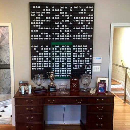 Golf Ball Display Rack (104 Balls) Logo Golf Ball Display Shelf ALU Design