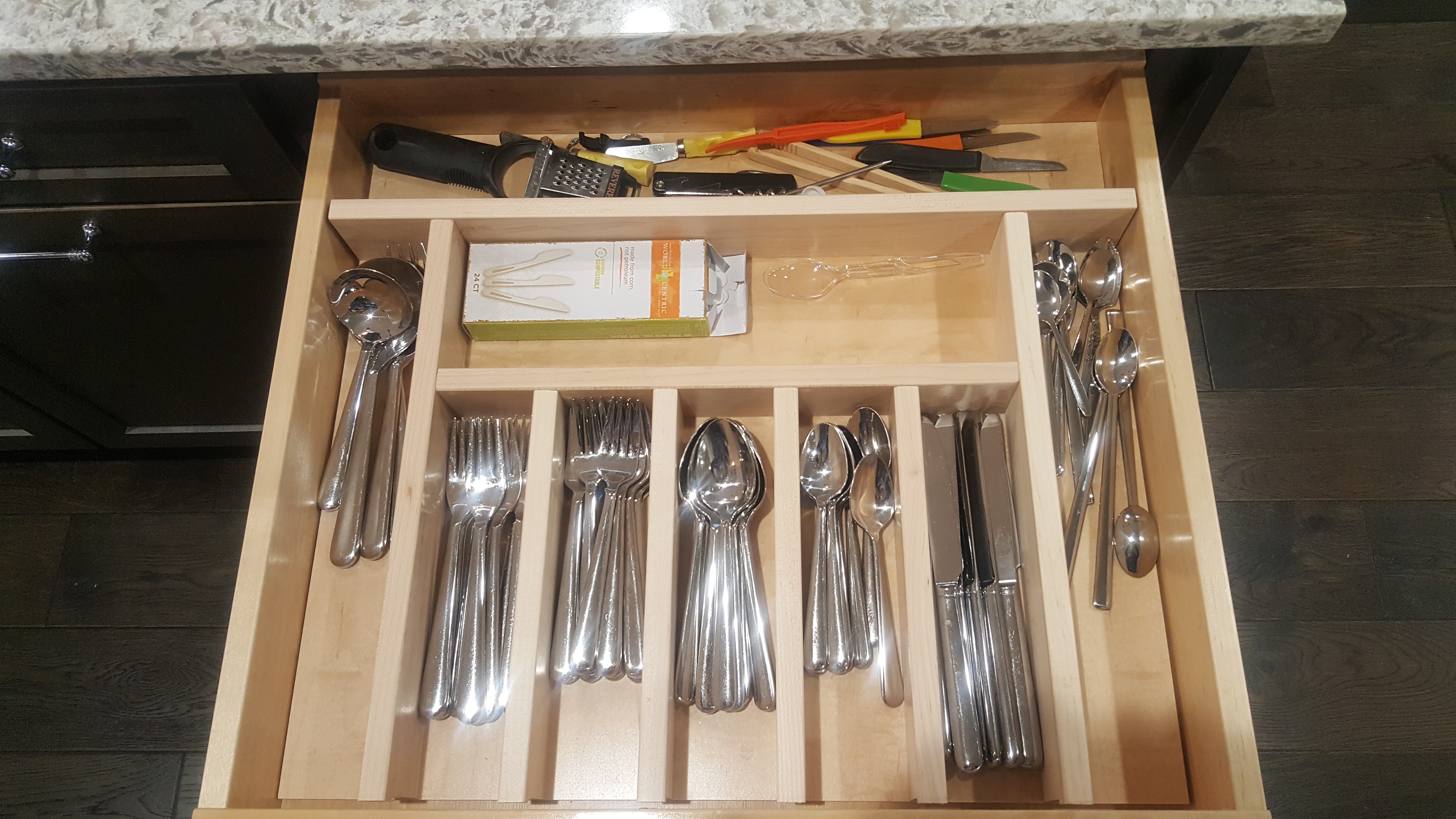 Custom sized Silverware organizers Drawer