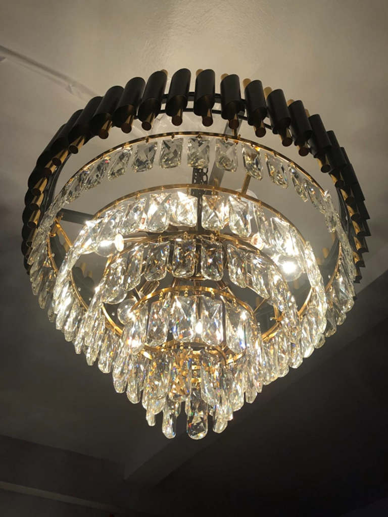 Black Copper Crystal Chandelier