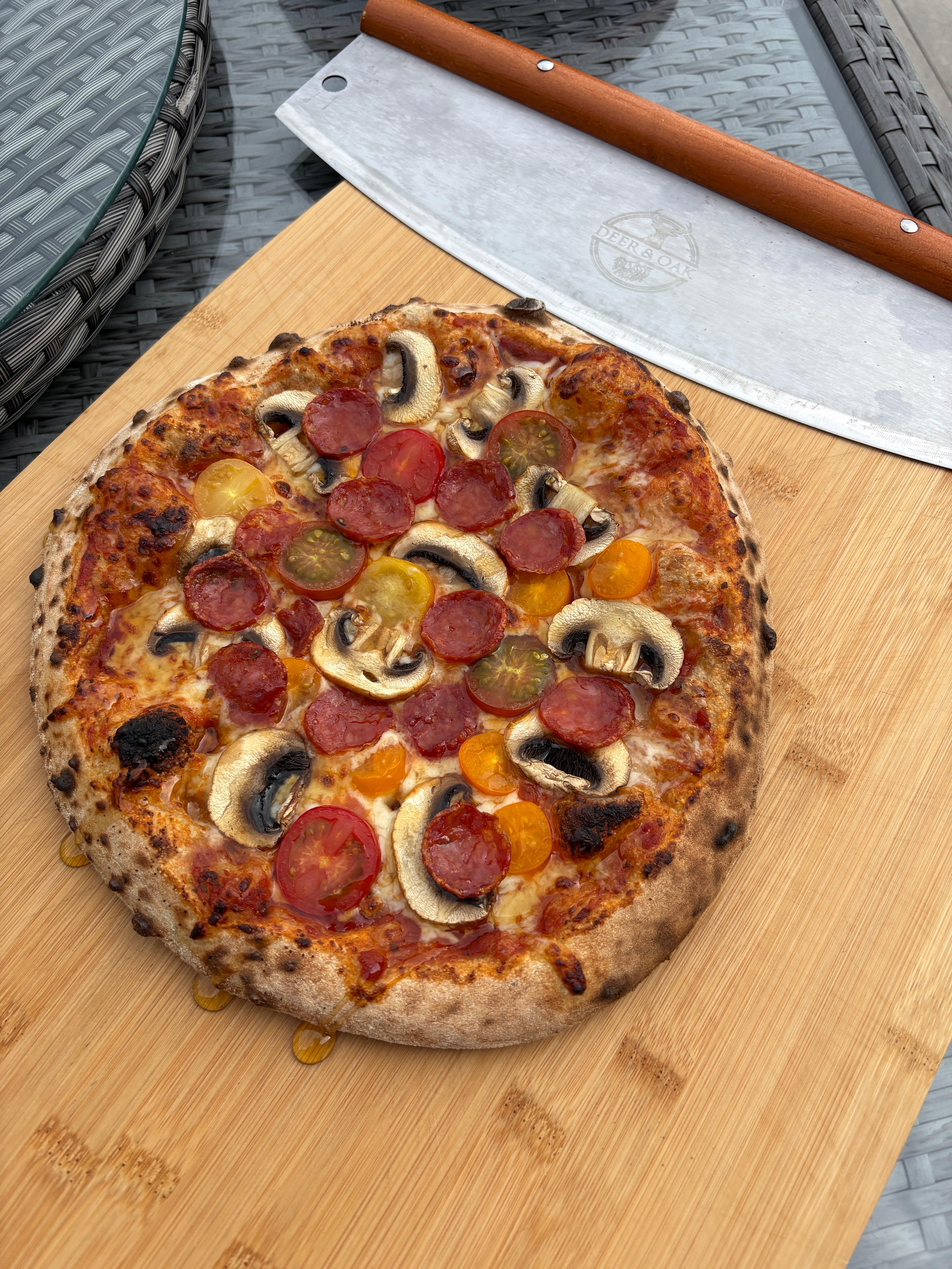 Pizza made by a Dough Dorks customer