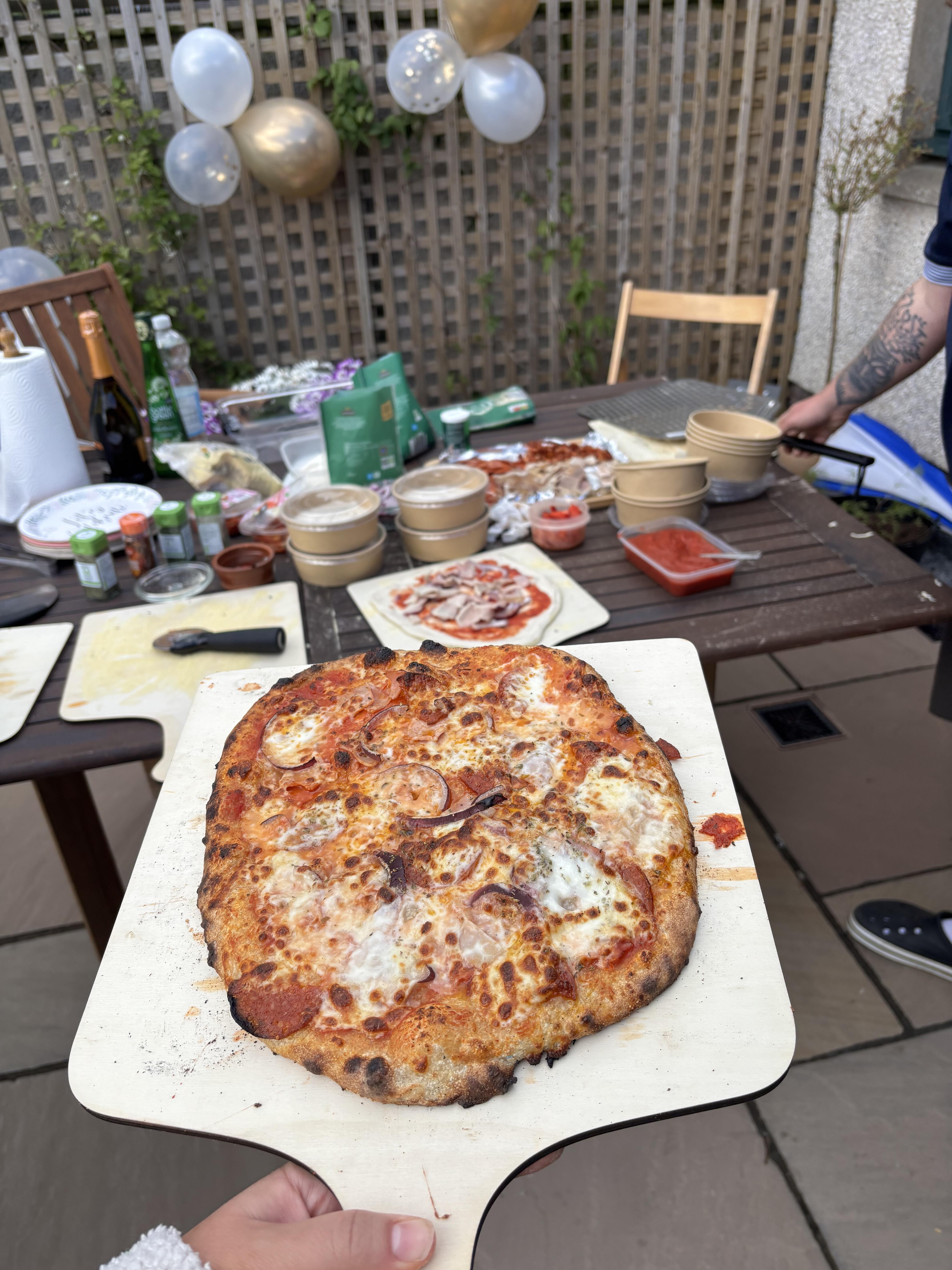 Pizza made by a Dough Dorks customer