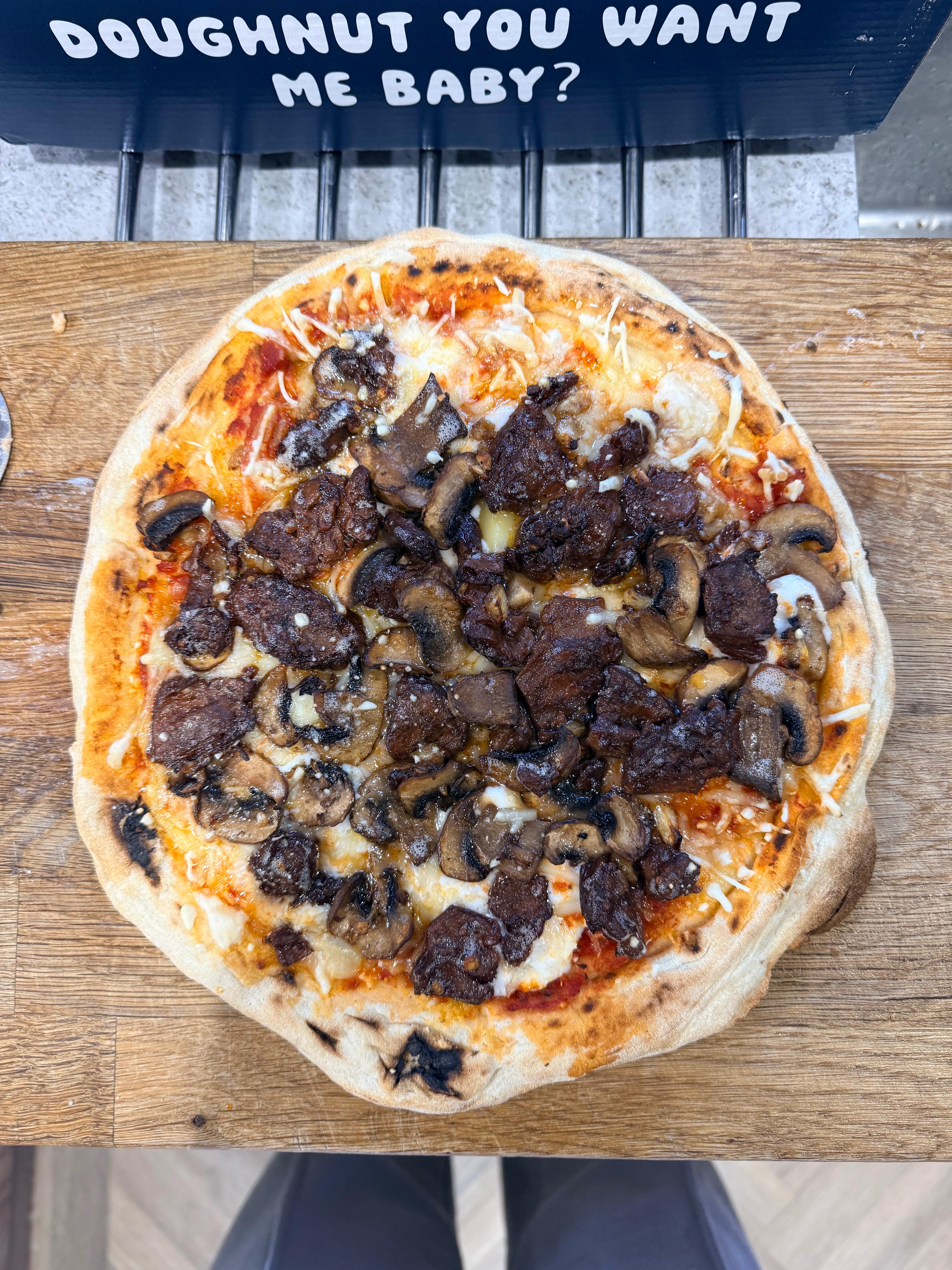 Pizza made by a Dough Dorks customer