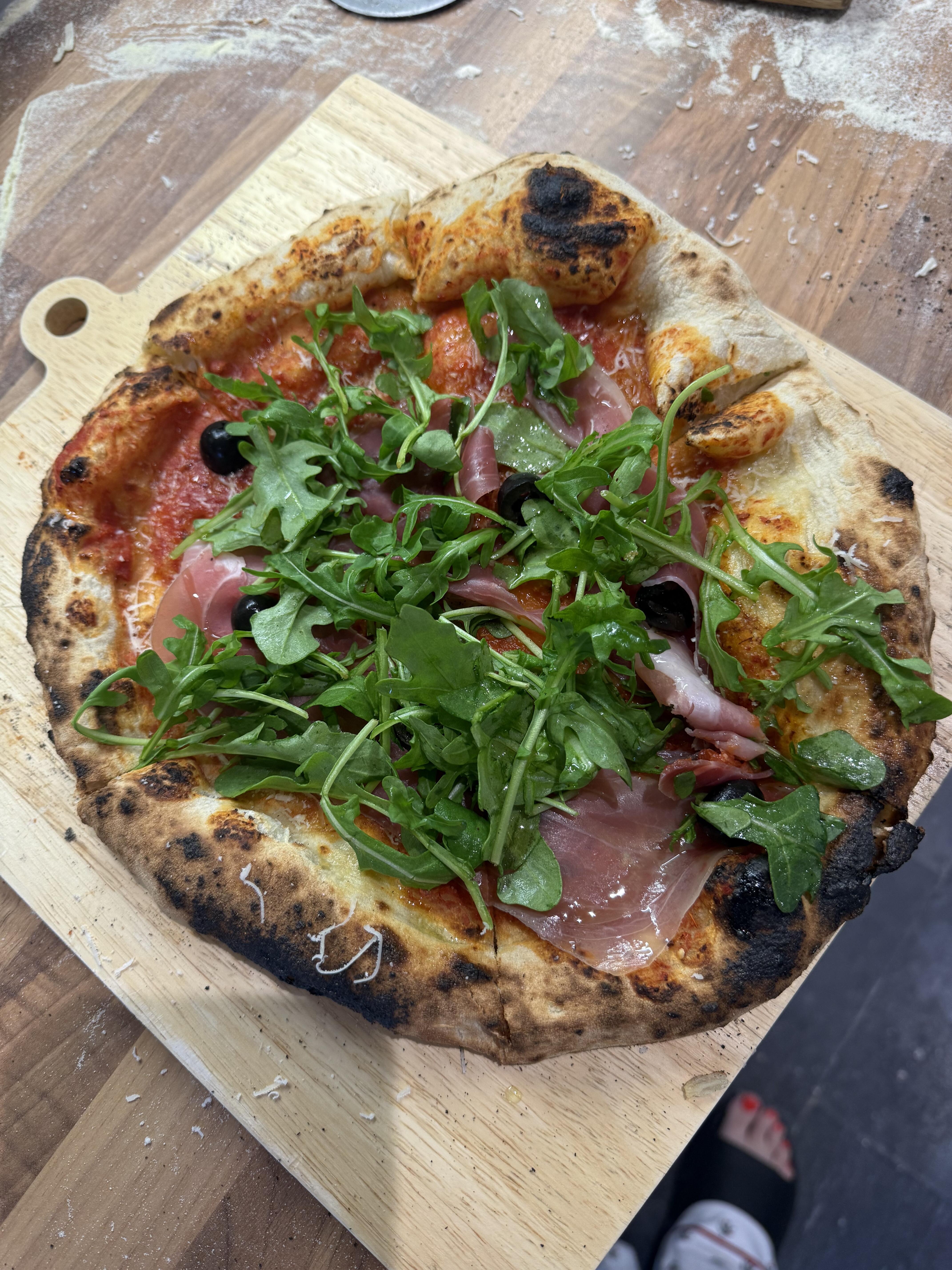 Pizza made by a Dough Dorks customer