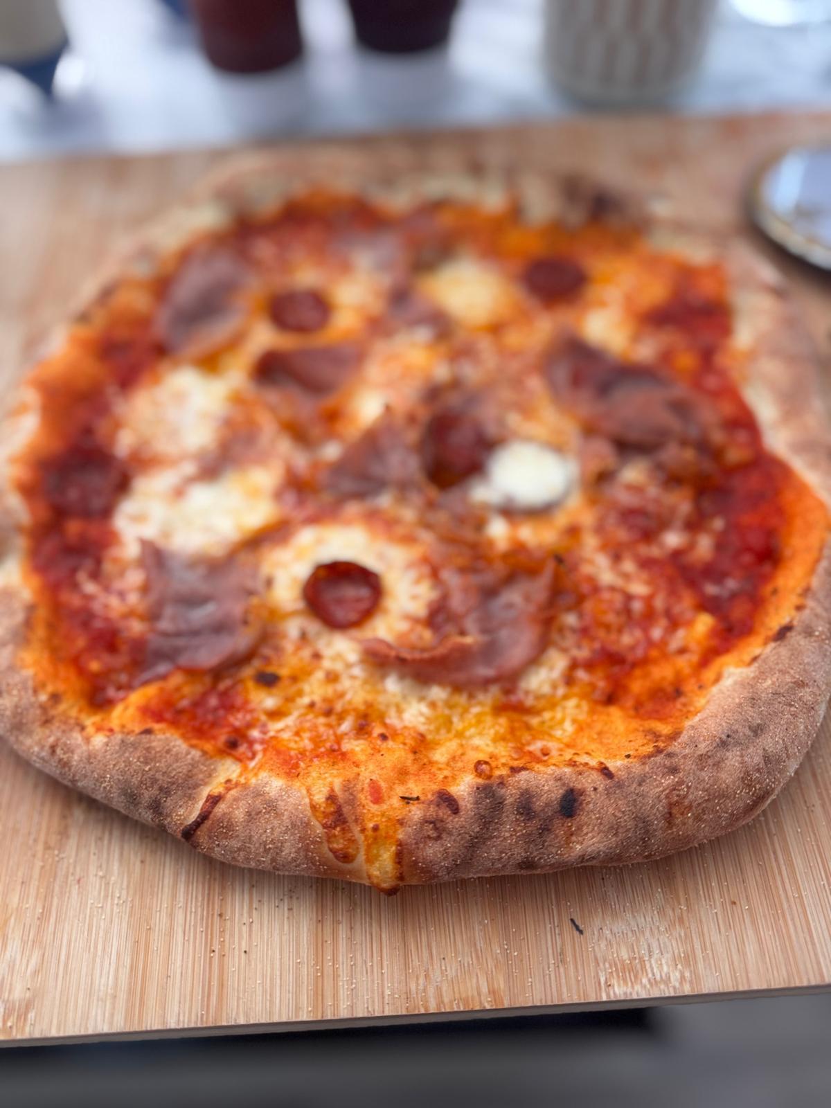 Pizza made by a Dough Dorks customer