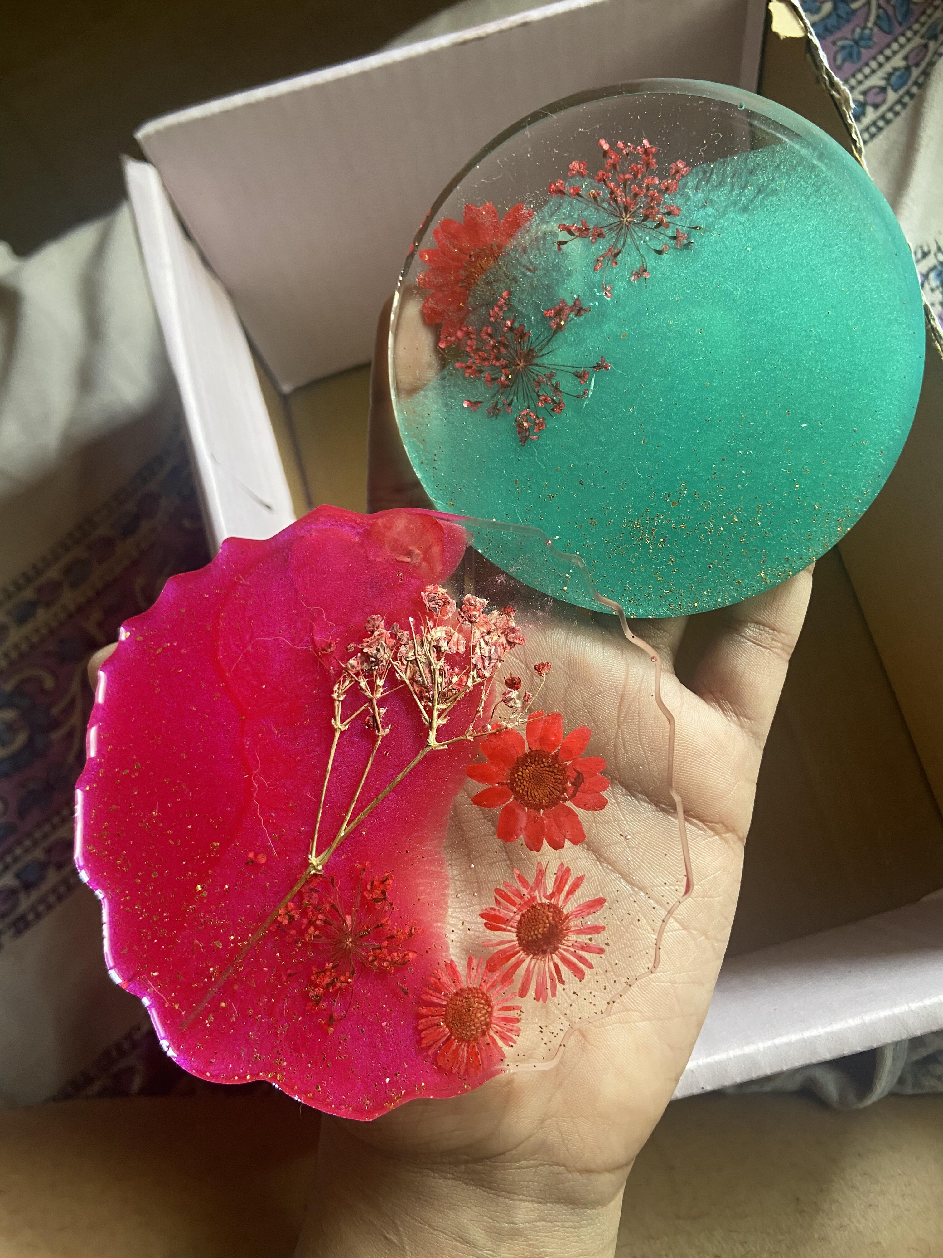Photo shared by Erica in their review of DIY Resin Coaster Kit