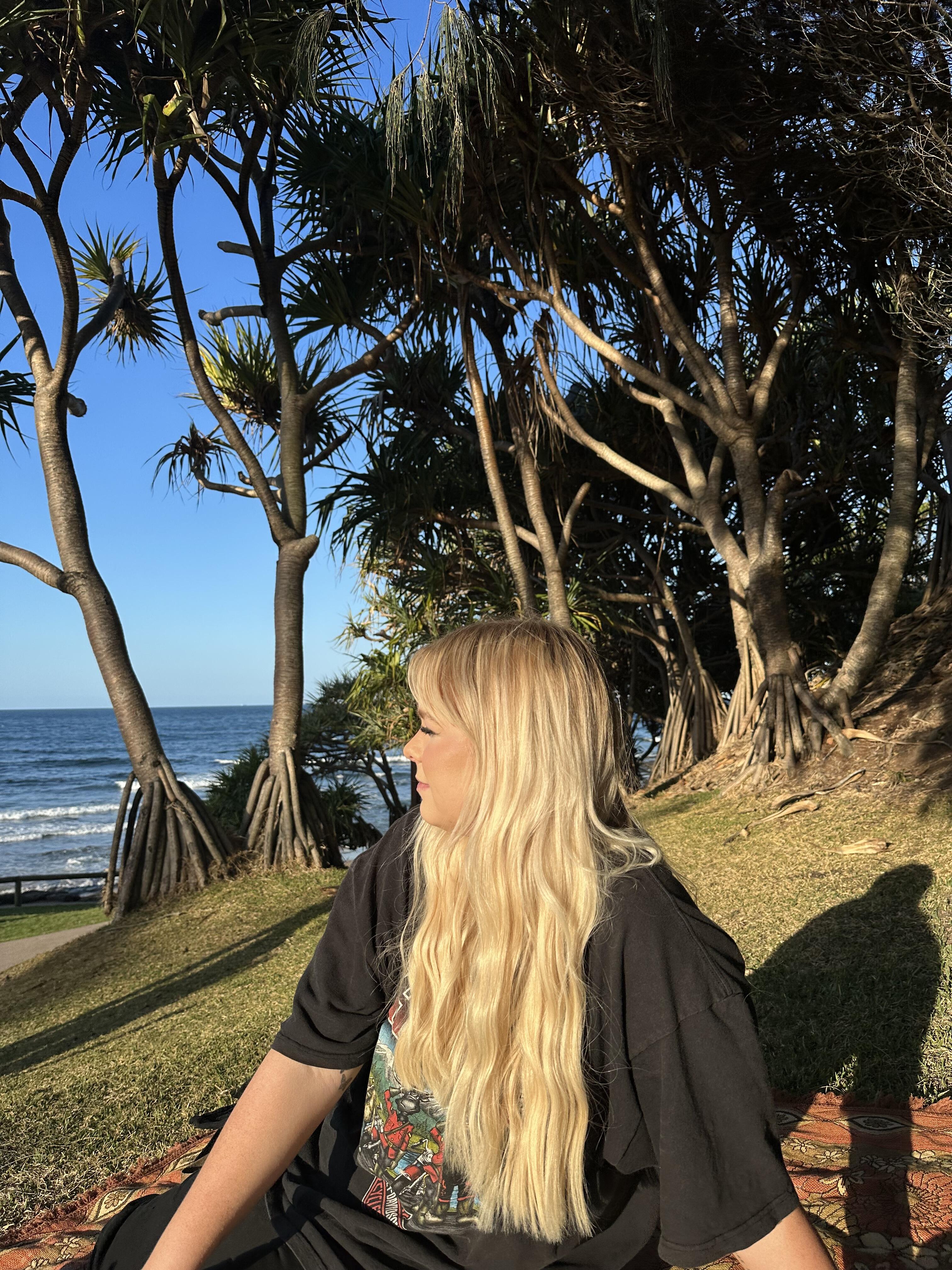 Customer wearing Muse extensions