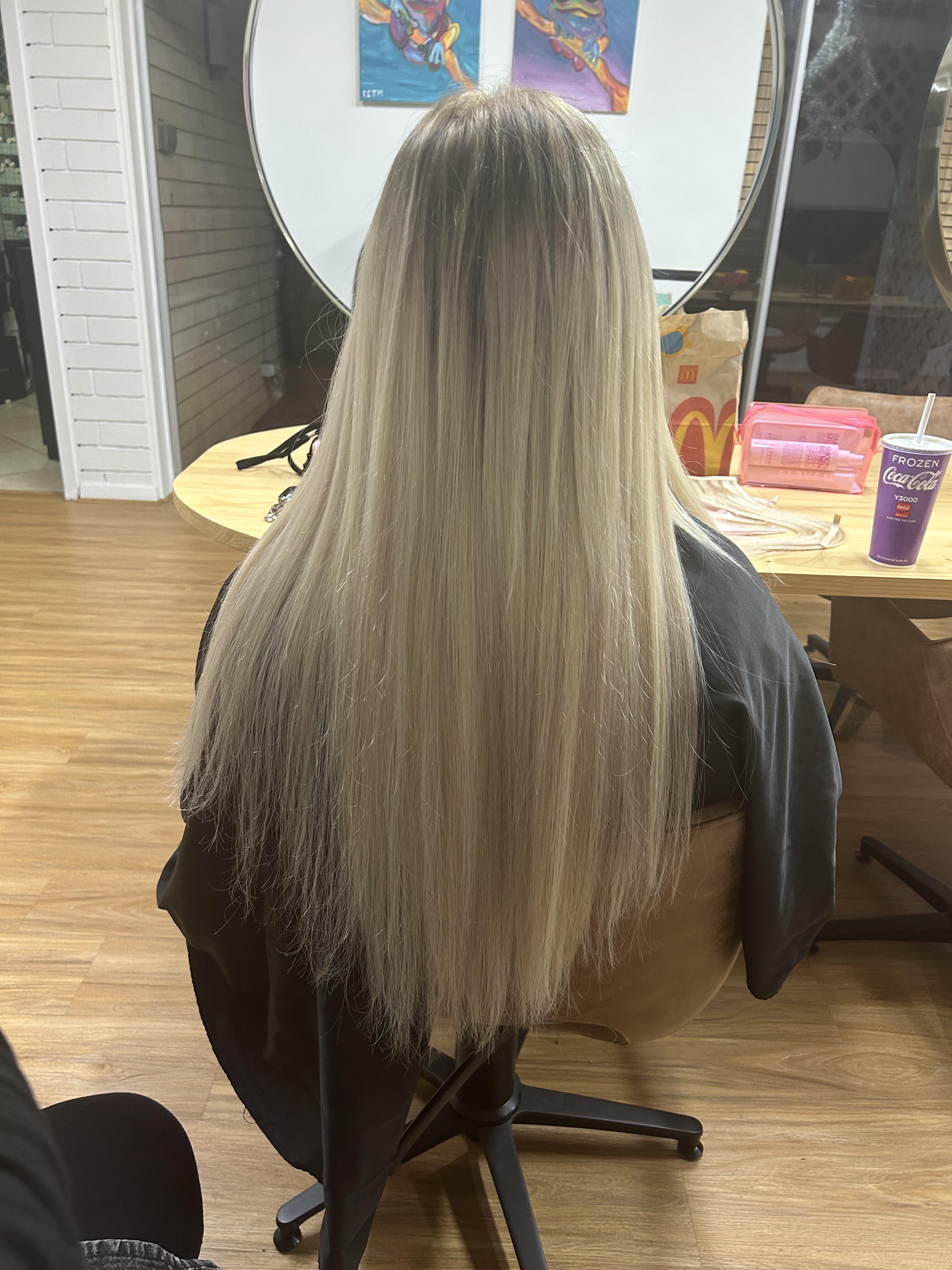 Customer wearing Muse extensions
