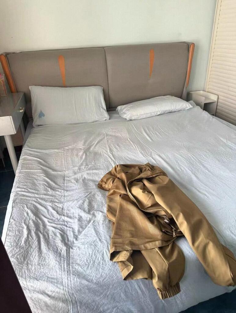 Beige Heart Bedding Set, customer photo