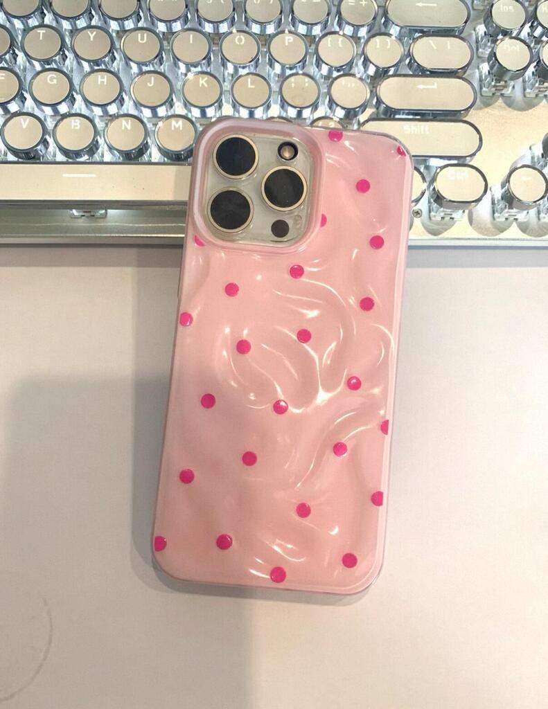 Glossy Polka Dot iPhone Case, customer photo