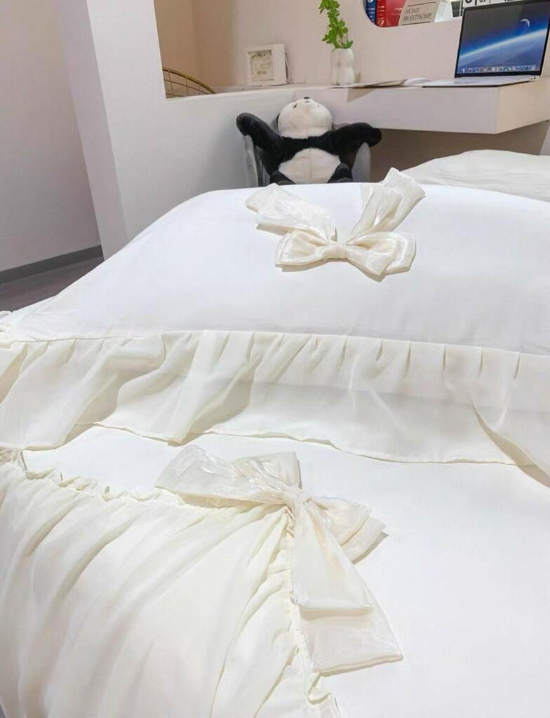 Cream Ruffle Princess Bedding Set, customer photo