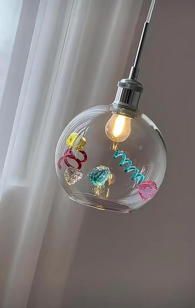 Mid-Century Colorful Glass Pendant Light, customer photo