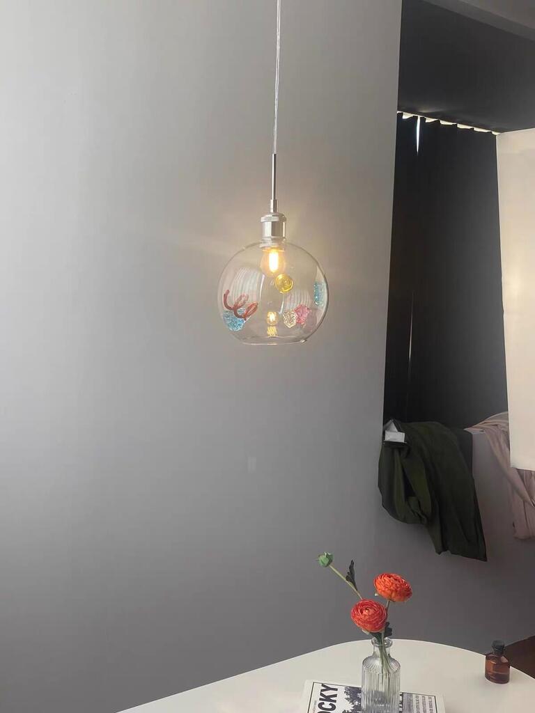 Mid-Century Colorful Glass Pendant Light, customer photo