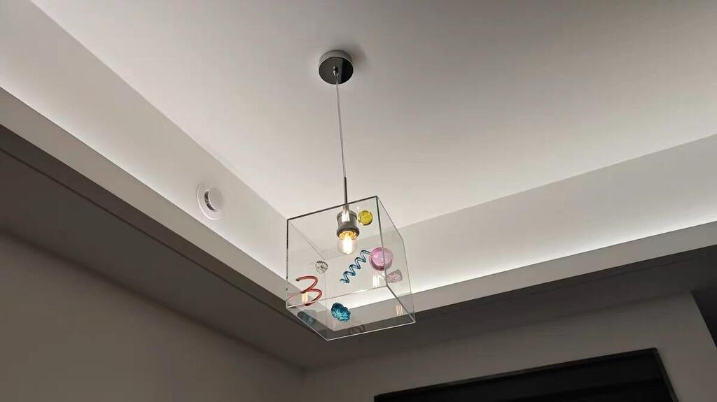 Modern Square Glass Pendant Light, customer photo