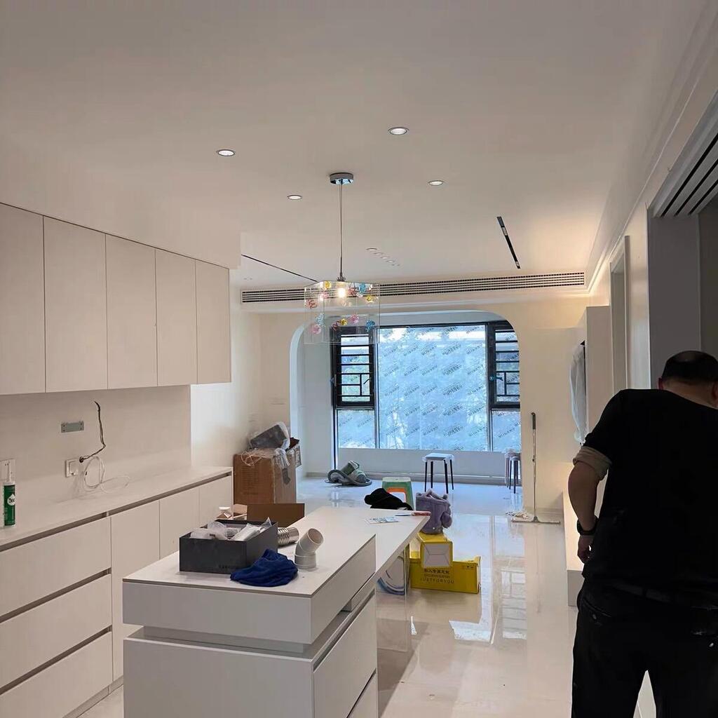 Modern Square Glass Pendant Light, customer photo