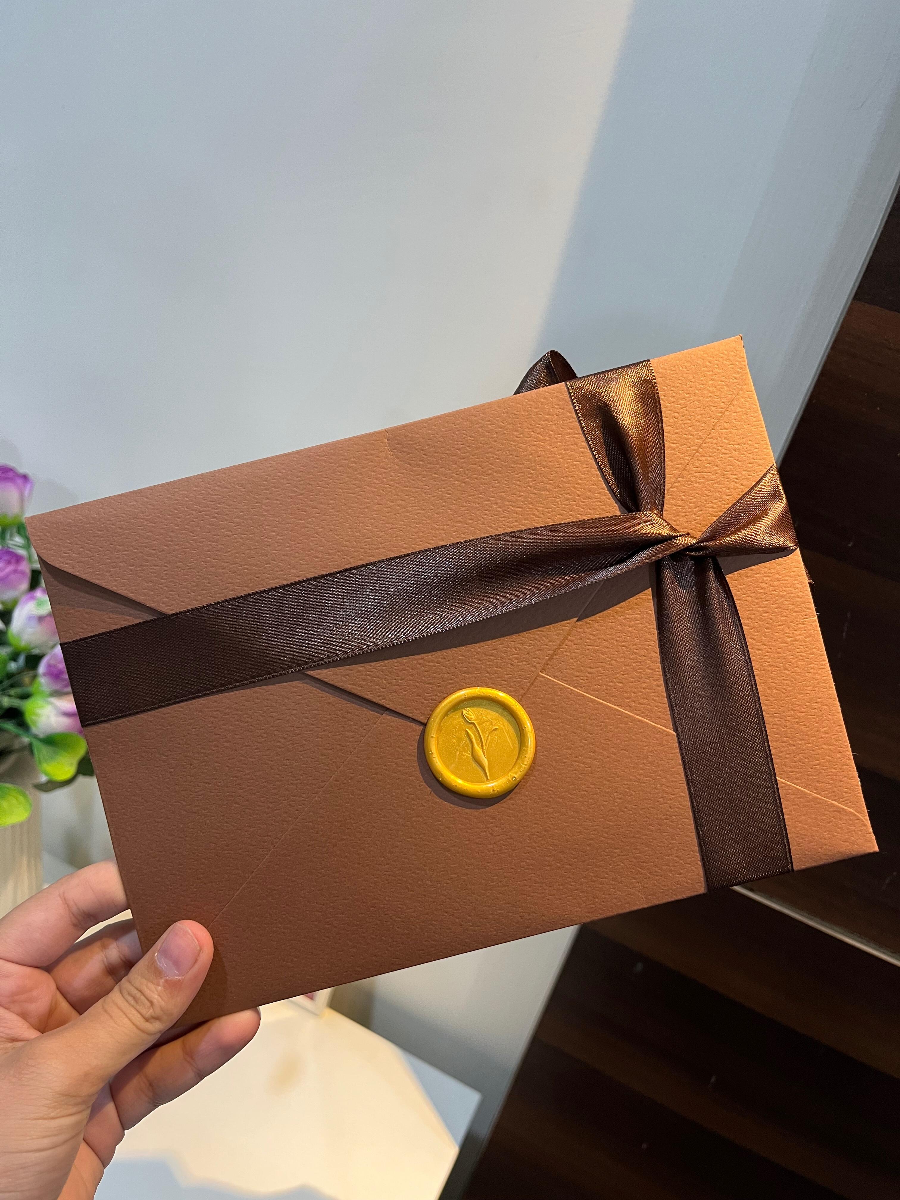 Chocolate brown envelops