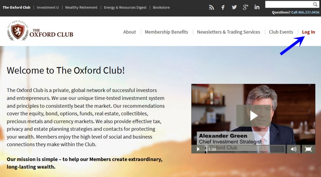 to the New Oxford Club Visitors’ Website The Oxford Club