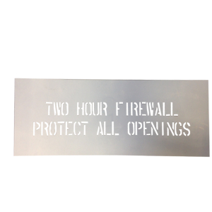 Two Hour Firewall Stencil at TSW