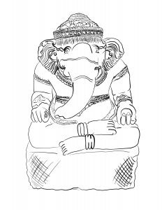 Coloring Outside the Lines – Ganesha