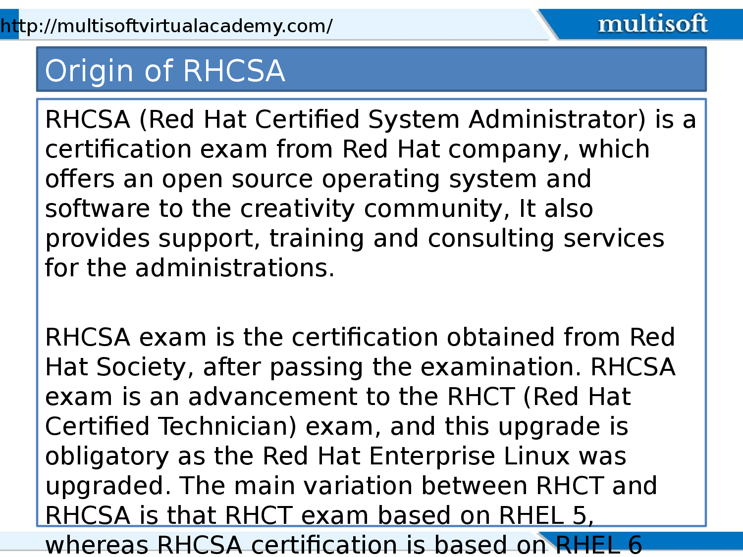 Red Hat Certified System Administrator