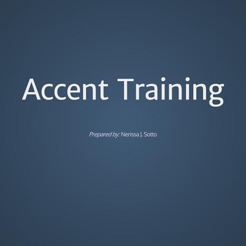 Accent Training