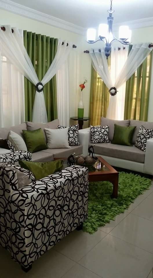 ผ้าม่านสีเขียว สวยๆ