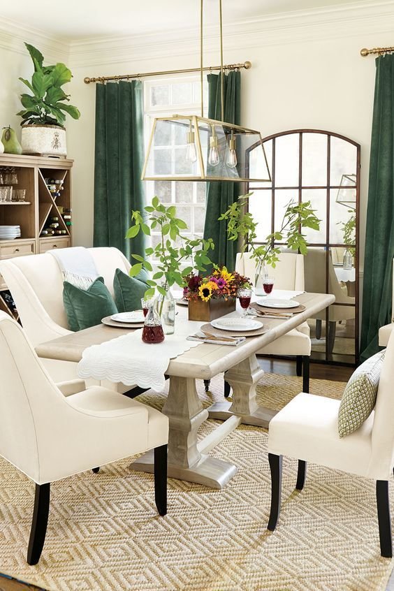 ผ้าม่านสีเขียว สวยๆ