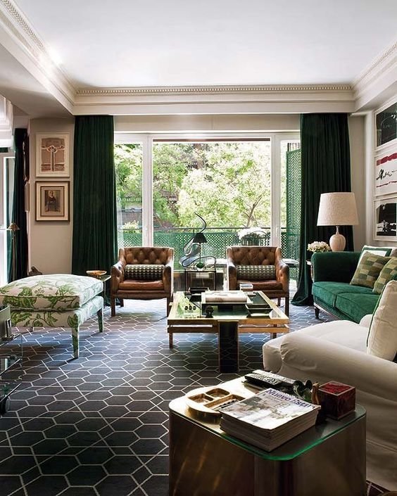 ผ้าม่านสีเขียว สวยๆ