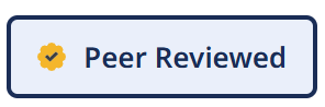 Filtering button: "Peer reviewed"  (to limit  results to only peer reviewed articles)