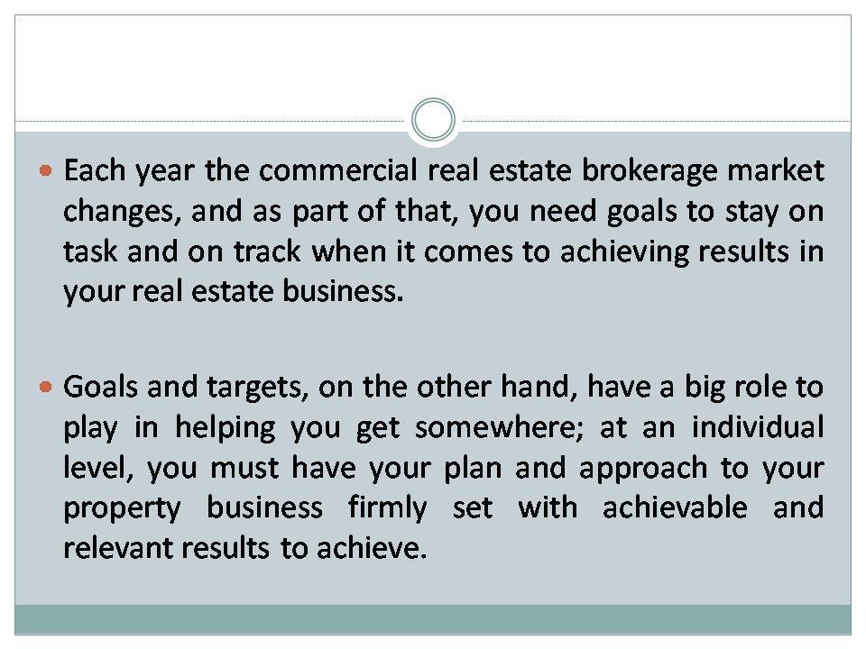 Noah Business Goals and Objectives for Commercial Real Estate