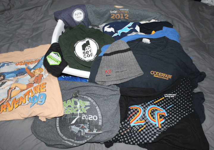 Too many shirts.