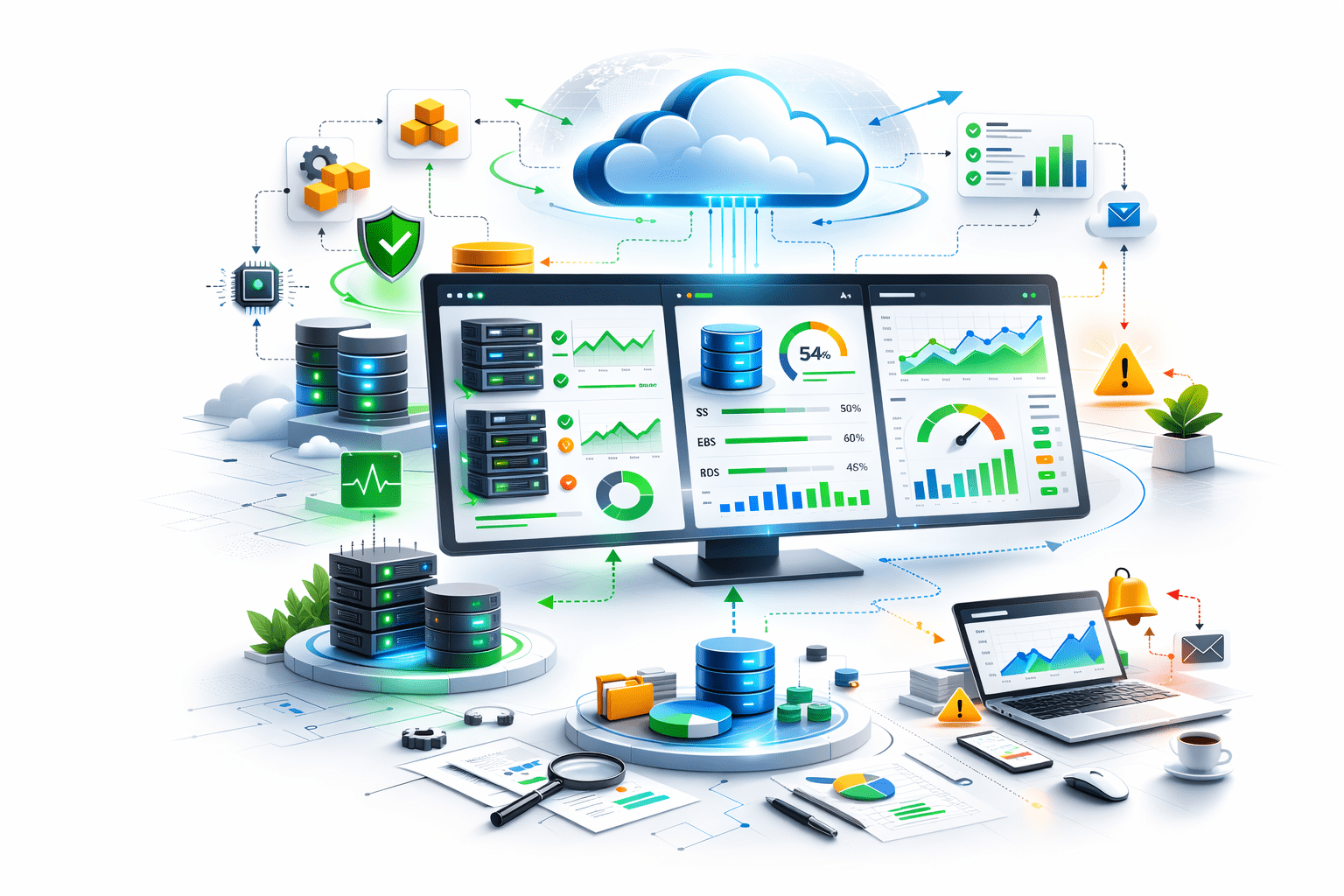 DevOps-Monitoring EC2, Monitoring S3, Custom Metrics, Integrated Dashboard