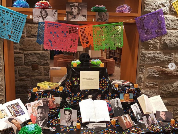 photo depicting an altar exhibition in mccabe library