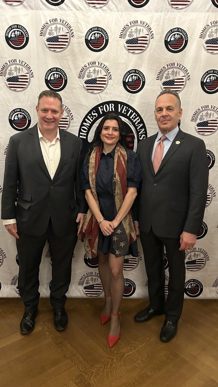 Daniel Ladner at patriotic Homes for Vets Veterans gathering