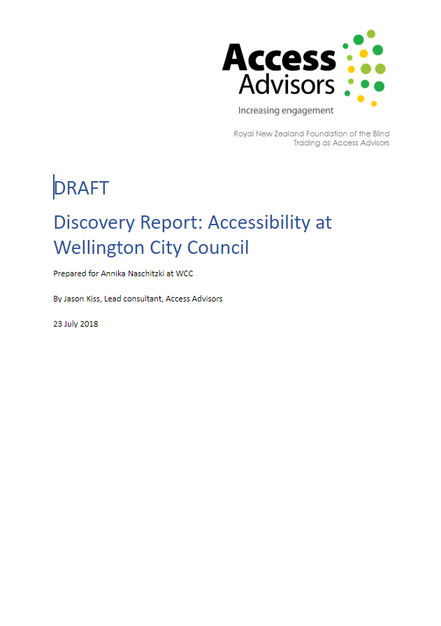 Cover page of 2018 Access Advisors' report