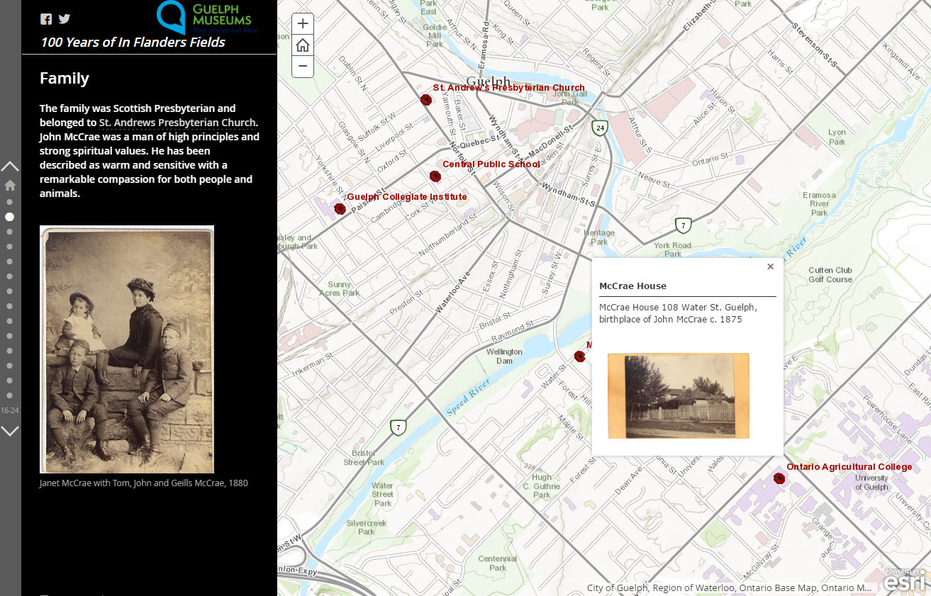 Historical geovisualization using ArcGIS  apps