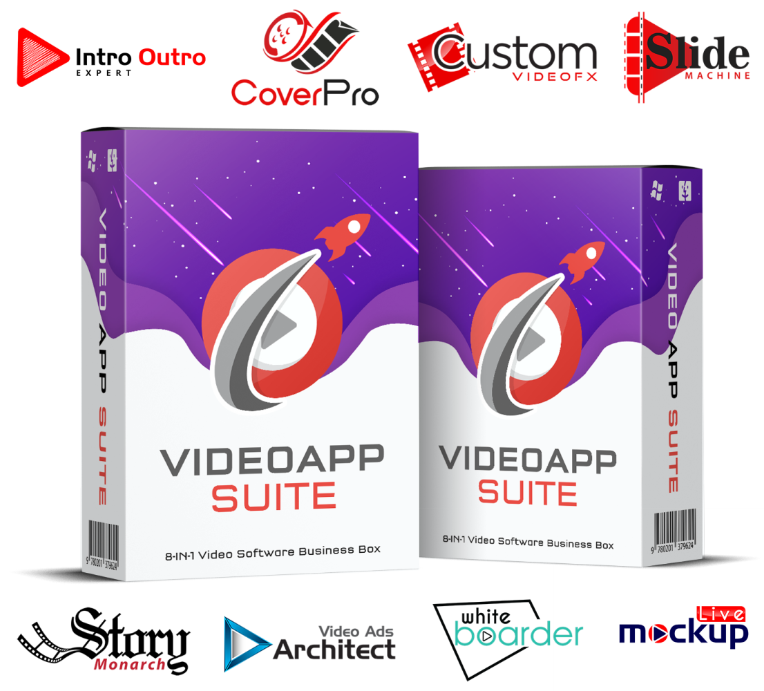 Video App Suite gives you access to 8 high quality video apps that comes loaded with a powerhouse suite of video software you can use to create any type of videos in minutes.