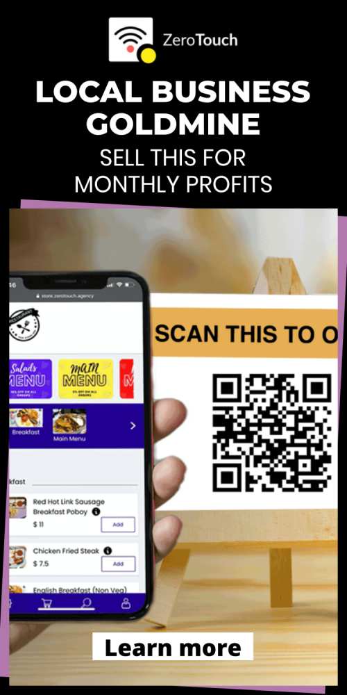 Zerotouch contactless ordering system for any local business