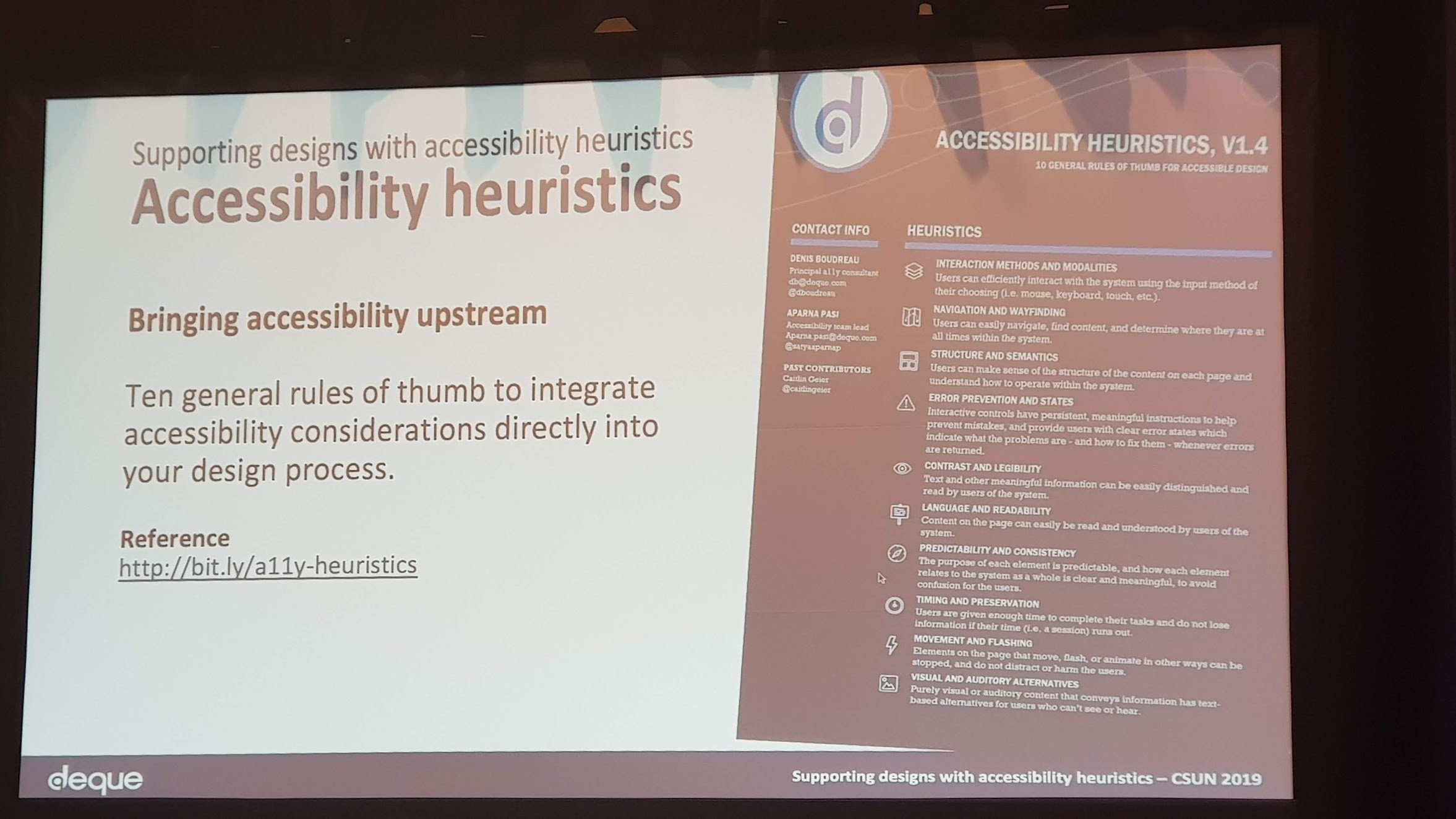 heuristics with Denis