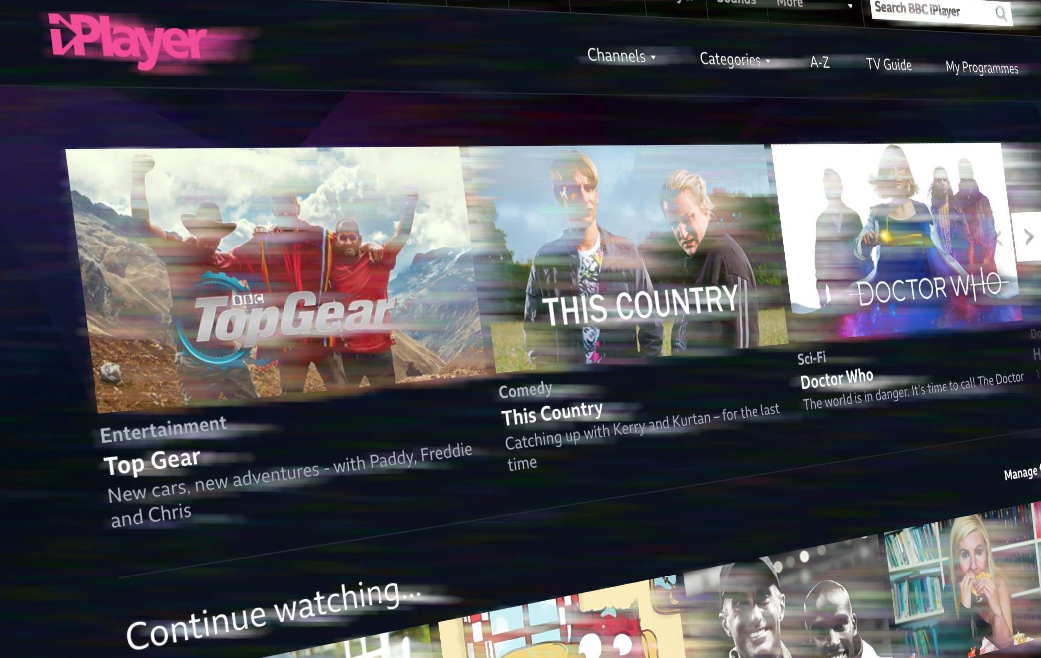 iPlayer page structure - BBC