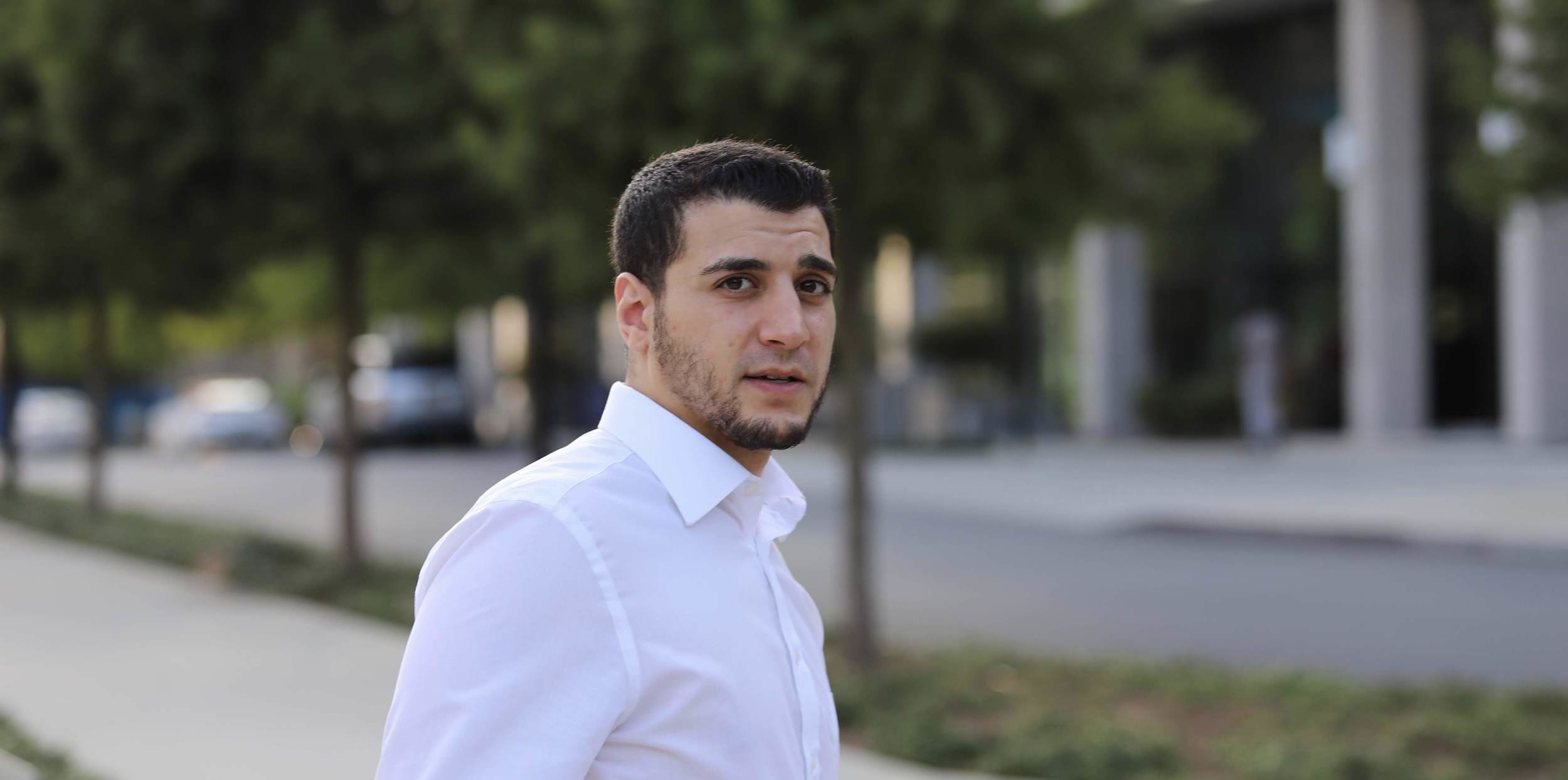 Kinnan Ghali, Graduate Photos 2019, Law Student in White