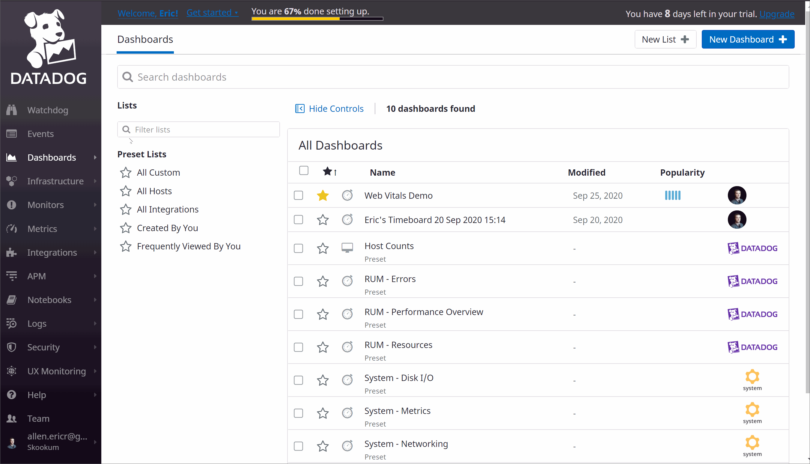 Monitoring  Vitals w/ Datadog RUM
