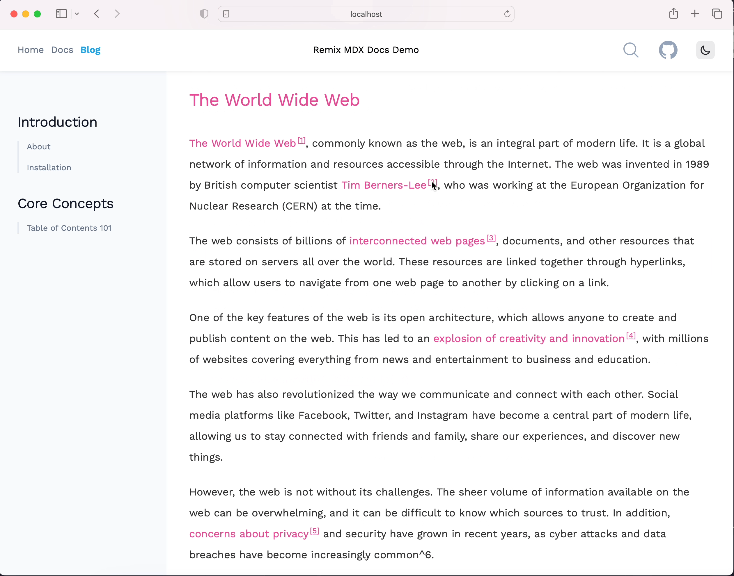 GIF showing navigation back and forth between footnotes and footnote refs