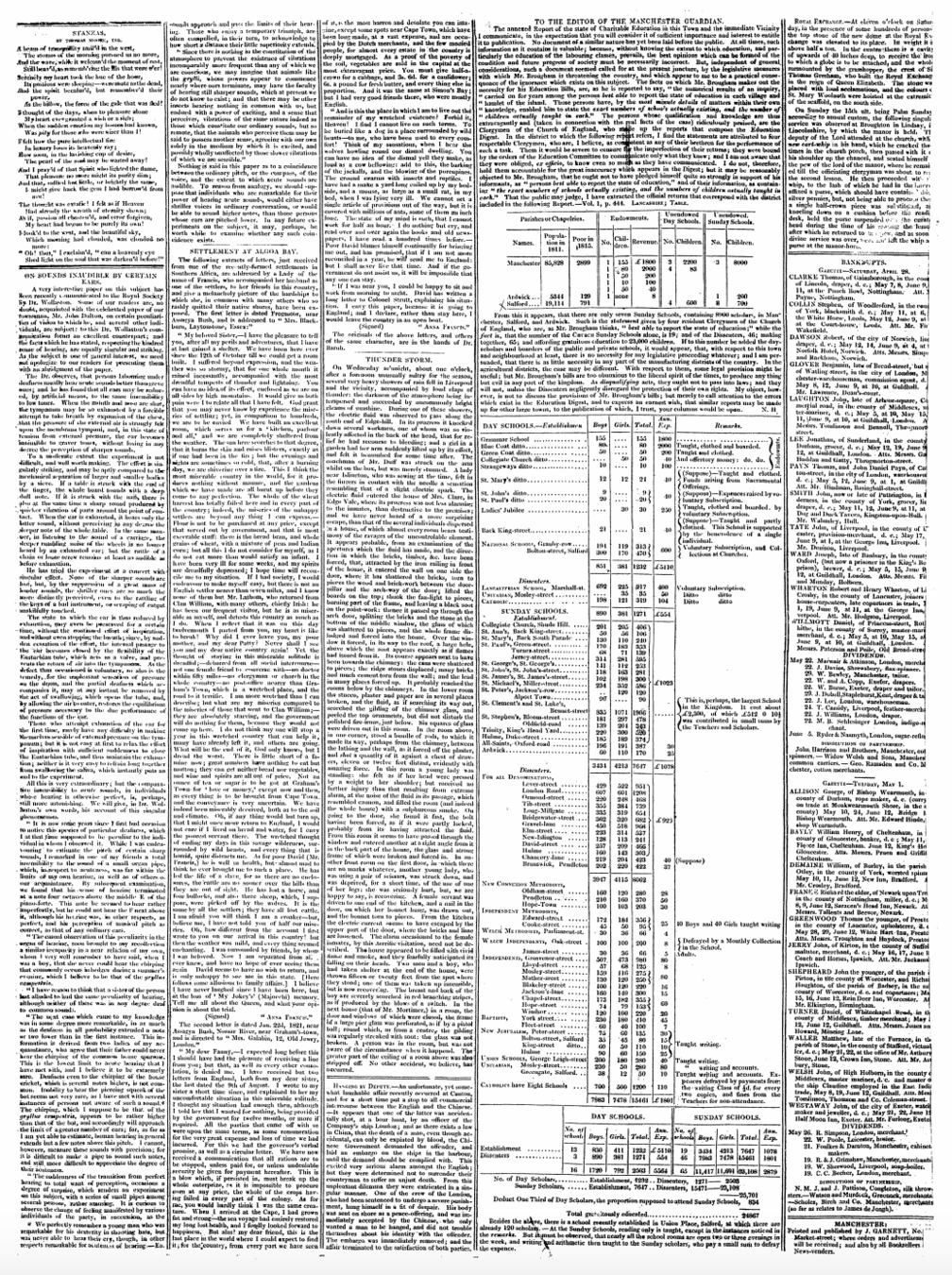The first Guardian data journalism: May 5, 1821